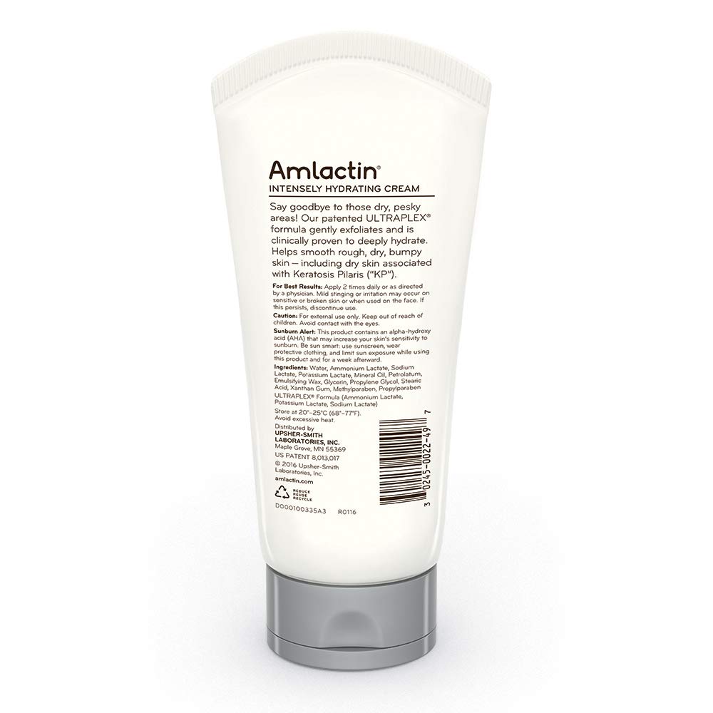 AmLactin Ultra Smoothing Intensely Hydrating Body and Hand Cream for Rough, Bumpy, Dry Skin, 4.9 Ounce