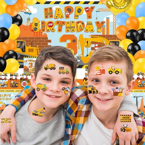 Cars & Trucks Temporary Tattoos for Kids - 50pcs