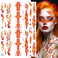 6 Sheets Flame Temporary Tattoo Stickers Waterproof