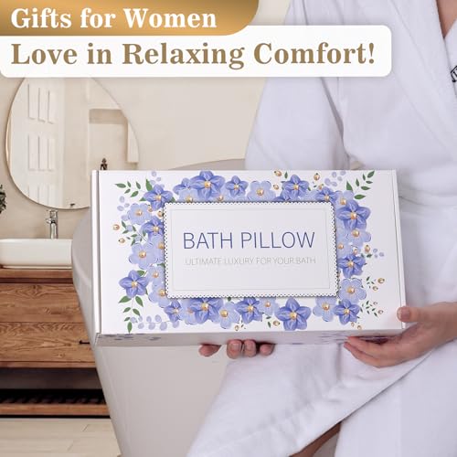 Ergonomic Bath Pillow with 4D Air Mesh & Suction Cups