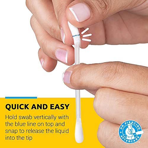 Dr. Piercing Aftercare Saline Swabs with Aloe Vera – 36 Count