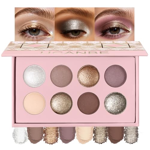 UCANBE 8-Color Eyeshadow Palette - Matte & Shimmer