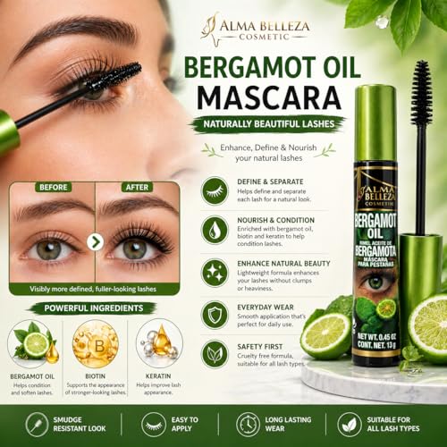 Bergamot Oil Mascara Waterproof Voluminous Lashes