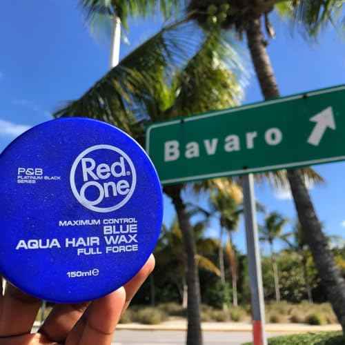 Redone Hair Styling Wax Blue 150ml | Ultra Strong Hold Gel Wax for Men & Women | Bubblegum Scent | Long Lasting High Shine Hair Wax | Professional Edge Control & Wet Look Styling Pomade