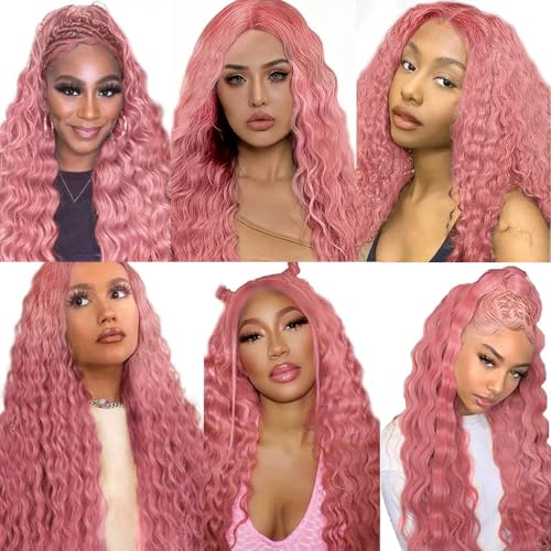 Pink Deep Wave Human Hair Bundles 3-Pack 150g