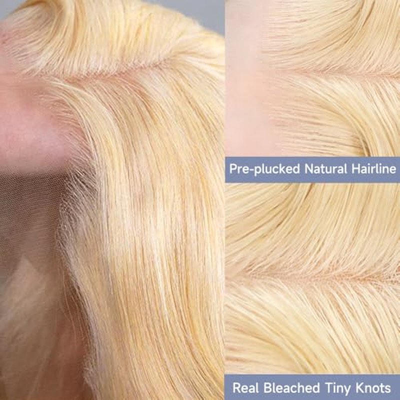 22 Inch Blonde Lace Front Wig 613 13x6 HD Human Hair