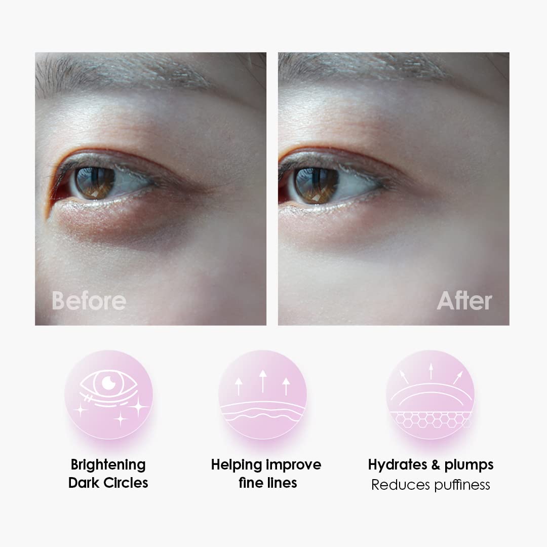 Sweet Dreams Collagen Glow Rose Gold Eye Masks l Under Eye Patches for Self Care Under Eye Patches Wrinkle Patches l Dark Circles Treatments - Collagen, Niacinamide, Hyaluronic aid, Peptides