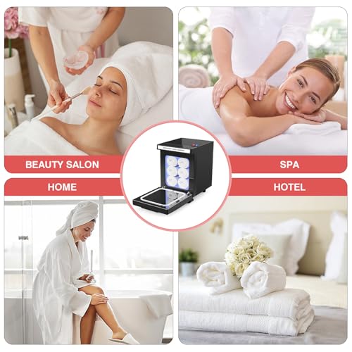 ORSUCCDE 5L Black Towel Warmer Mini Spa Cabinet, Rapid Heating