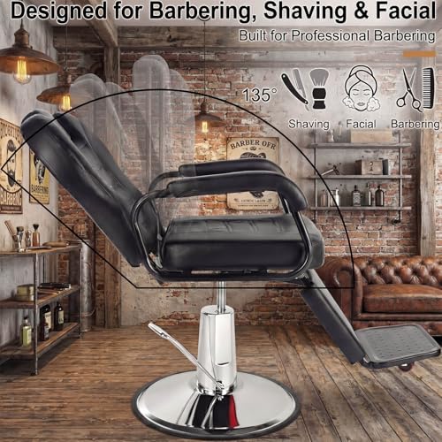 Artist Hand Professional Barber Chair - Heavy Duty Hydraulic