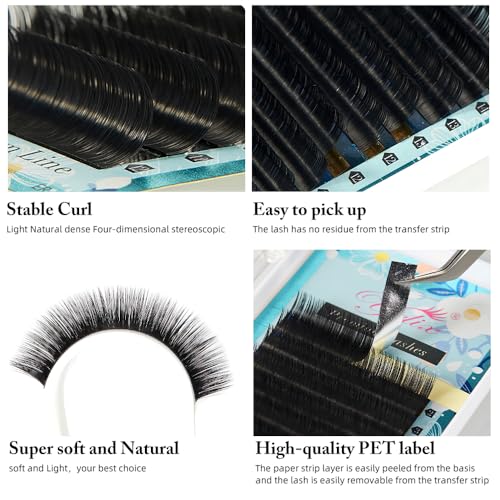 Matte Round Lash Extensions - CC 0.07mm, 8-15mm Mixed Length