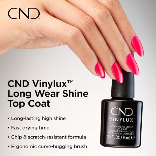 CND Vinylux Longwear Shine Top Coat Nail Polish - Fast Drying, 0.5 oz