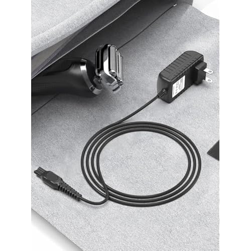 K-Mains 15V Charger Cord Fit for Philips HQ8505 Power Cord Fit for Norelco Series 3000 5000 6000 7000 9000 MG5750 MG7750 MG7790 Phillips Aquatec Arcitec Multigroom Shaver Electric Razor Beard Trimmer