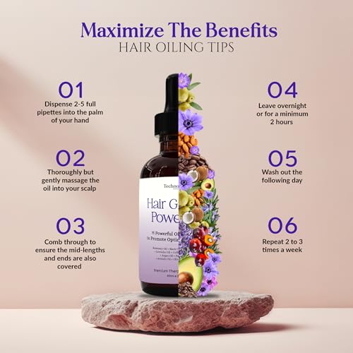 Hair Growth Oil Rosemary for 11 Oils Infused optimal Care & (2 Pack