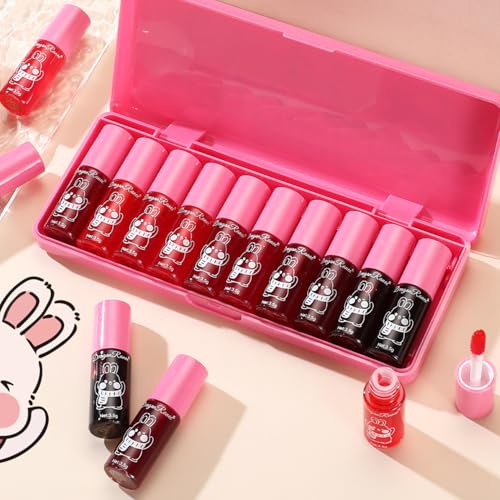 Eakroo 10 Colors Lip Tint Stain Set - Long Lasting Waterproof