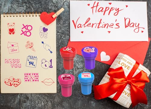 96-Piece Valentine Party Favors Set - Stamps & Tattoos