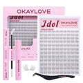Idol Lashes Clusters Kit with Clear Band & DIY Application Tools