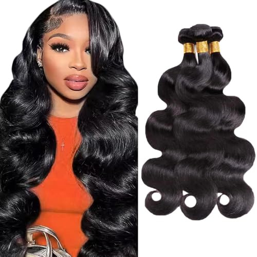 32 Inch Body Wave Human Hair Bundles - #1B Brazilian Virgin Hair