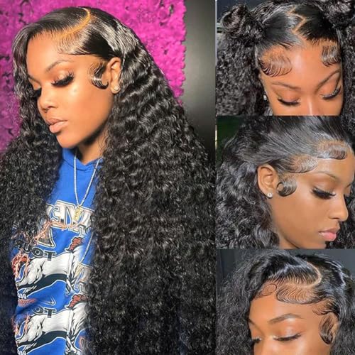 30 Inch Deep Wave Lace Front Wig 200 Density 13x4 HD