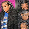 30 Inch Deep Wave Lace Front Wig 200 Density 13x4 HD