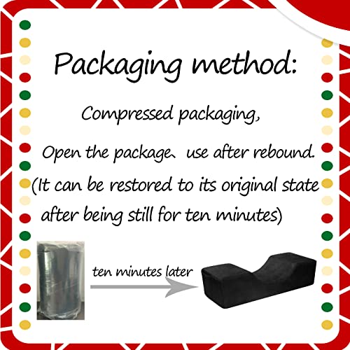 Eyelash Extension Pillow for Beauty Salon, Suitable for Supporting and Protecting Neck When Eyelash Extensions, Comfortable Velvet Beauty Memory U-Shaped Sponge Pillow (Black)