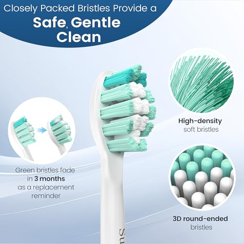 Sonicare Replacement Toothbrush Heads - 8 Pack Compatible