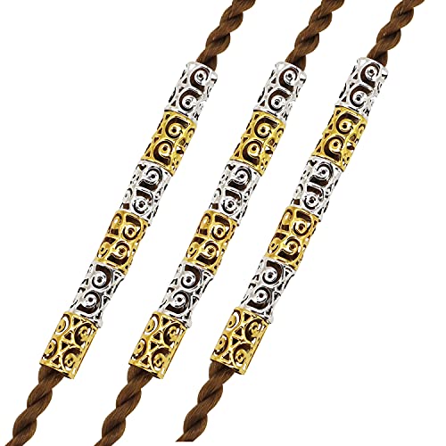 60 PCS Halloween Elements Dreadlock Pendant Set African Spring Pendant Hair Accessories Three-strand braid Dreadlock Hollow Hoop Hair Extension Clips Braiding Halloween Hair Decoration Clips