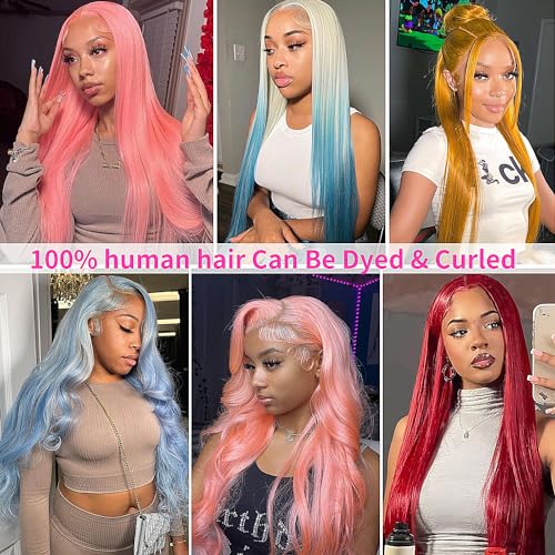 Blonde 613 Lace Front Wig Human Hair 13x4 HD Straight 26"