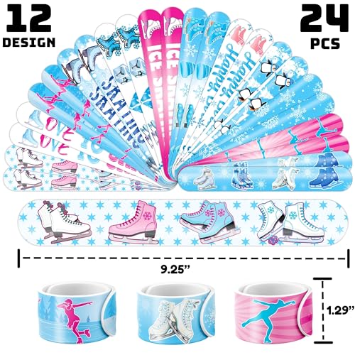 72-Piece Ice Skating Party Favors Set - Tattoos & Slap Bracelets