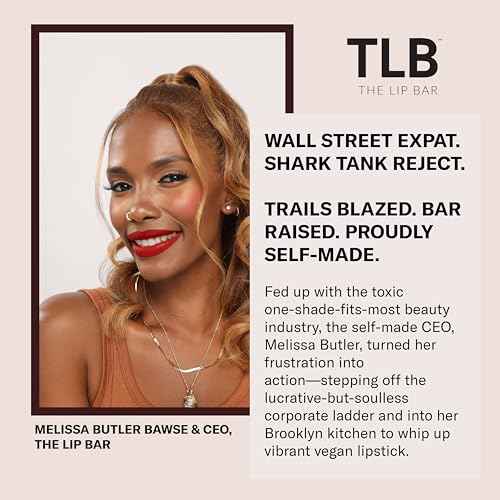 The Lip Bar - Nonstop Liquid Matte Lipstick, Bawse Lady (Blue Red) - High Pigment - One Swipe - Long Lasting - Jojoba Oil, Vitamin E - Vegan, Gluten Free, Cruelty Free - Makeup & Cosmetics - .24 fl oz