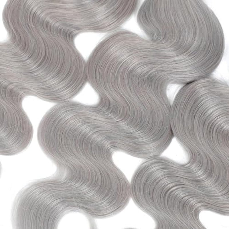 Grey Body Wave Hair Bundles 26 28 30 Inch | Brazilian Virgin Human Hair