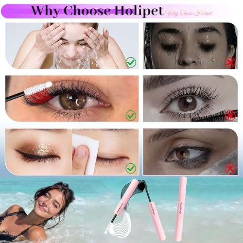 680 Lash Clusters Kit with Glue - Black & Colorful, 9-18mm