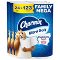 Charmin Ultra Soft Toilet Paper, 24 Family Mega Rolls (123 Regular)
