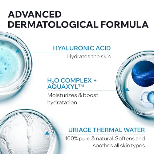 Uriage Hydrating Water Face Cream with Hyaluronic Acid - Sensitive Skin Moisturizer