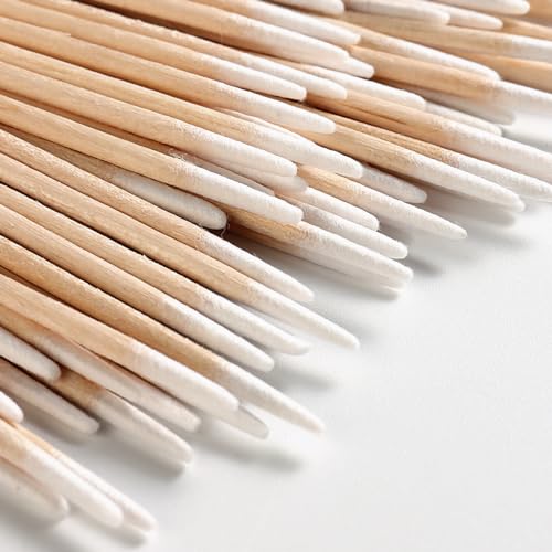 Precision Tip Cotton Swabs with Wooden Sticks - Single Head, 200PCS
