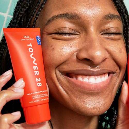 Tower 28 SOS Skin Care Set - Balancing Gel Cleanser (150 ML) + Barrier Recovery Cream (1.86 Oz) - Soothing Face Wash for Sensitive Skin + Hydrating Face Moisturizer with Hyaluronic Acid (2 Count)