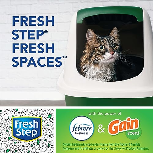 Fresh Step Clumping Cat Litter with Febreze Gain Scent, Activated Charcoal for Odor Control, 14 Pounds