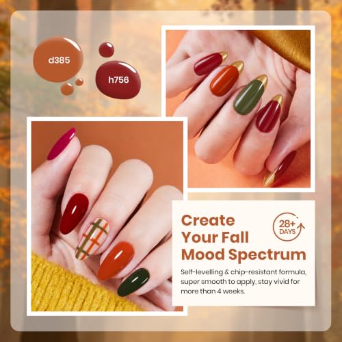 Beetles Forest Glow Gel Polish Set - 6 Warm Earth Tones