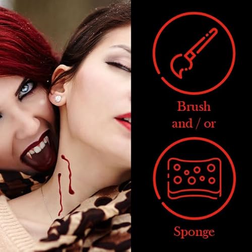 Fake Blood, Dark Red Blood Gel Thick Consistency ? 1.01 fl.oz (30 ml) Dispenser Bottle, Halloween Makeup & Costume Fake Blood by King of Halloween.de