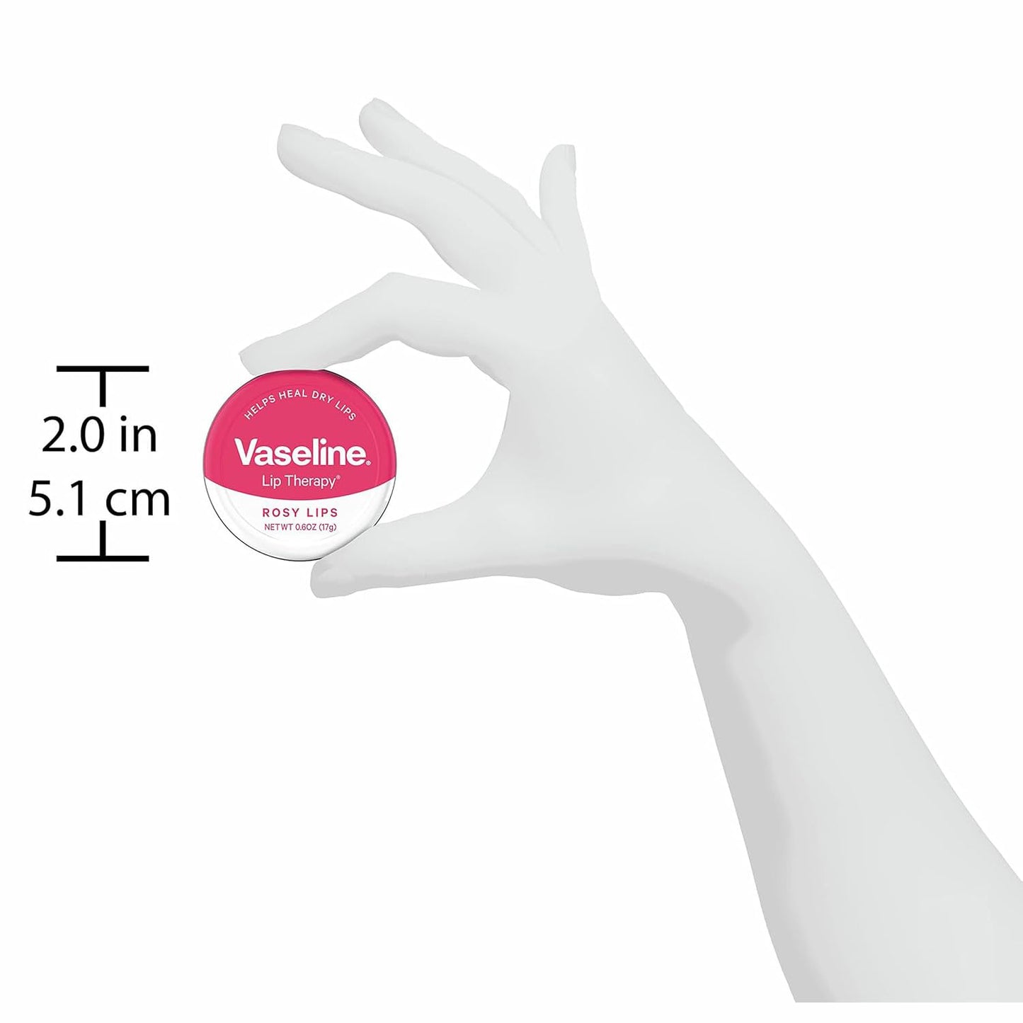 Vaseline Lip Therapy Lip Balm Tin Rosy Lips 0.6 oz 6 Count