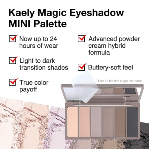 6-Color Nude Smokey Eyeshadow Palette with Mirror