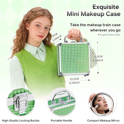 Color Nymph Beginner Makeup Kit for Teens with Train Case