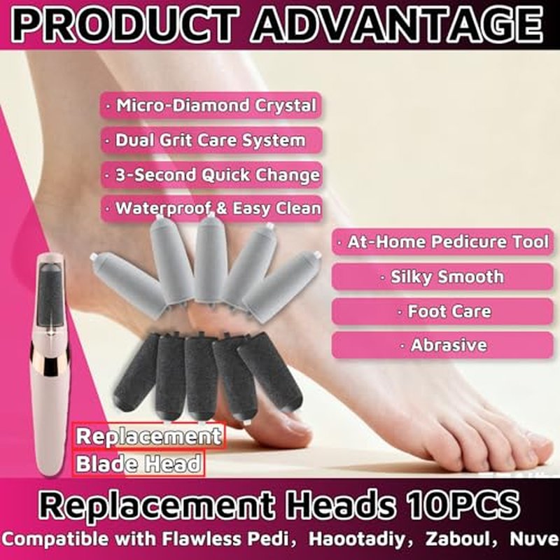 10-Pack Electric Pedi Callus Remover Replacement Heads