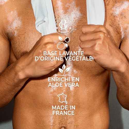 ROGER & GALLET Shower Gel Cologne Twist - Invigorating Citrus & White Woods - Enriched with Sage & Aloe Vera - Natural, Easy Rinse Formula - Vitalizing Organic Body Wash for Men & Women - 200ml