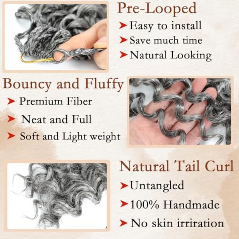 Gogo Curl Crochet Hair 14 Inch 8 Pack Pre-looped