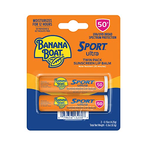 Banana Boat Light As Air Sunscreen Lotion SPF 50 Twin Pack | Lightweight Sunscreen & Sport Ultra SPF 50 Lip Sunscreen Twin Pack | SPF Lip Balm Pack