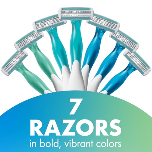 BIC Soleil 4 Disposable Women's Razors, 7-Pack, 4-Blade, Flexible Shave