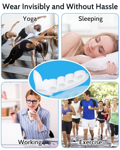 PGRODE Silicone Toe Separators for Bunion Relief & Toe Correction