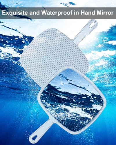 PROTECLE 12.4" x 9" Handheld Salon Mirror White - Hairdressing & Barber Tool