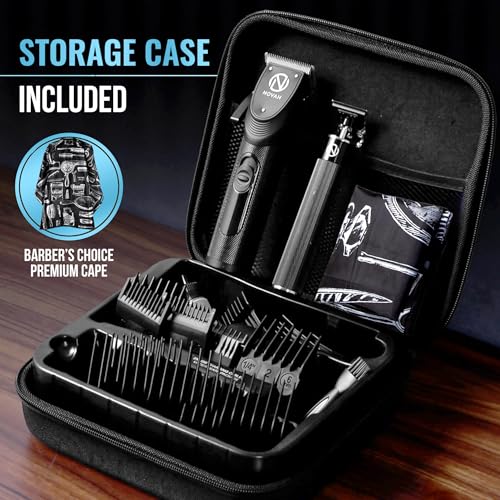 NOVAH Professional Cordless Hair Clippers for Men - 23-Piece Barber Kit