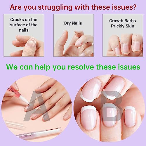 GRUNIL 15 Pcs Cuticle Oil Pen Set - Scented Nail Growth Treatment Kit